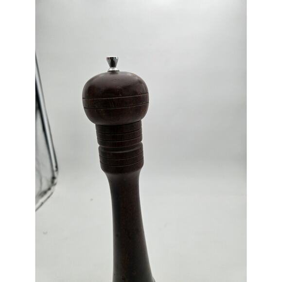 Vintage Mr. Dudley Wood Pepper Grinder Mill 13" tall. MCM - Picture 5 of 8
